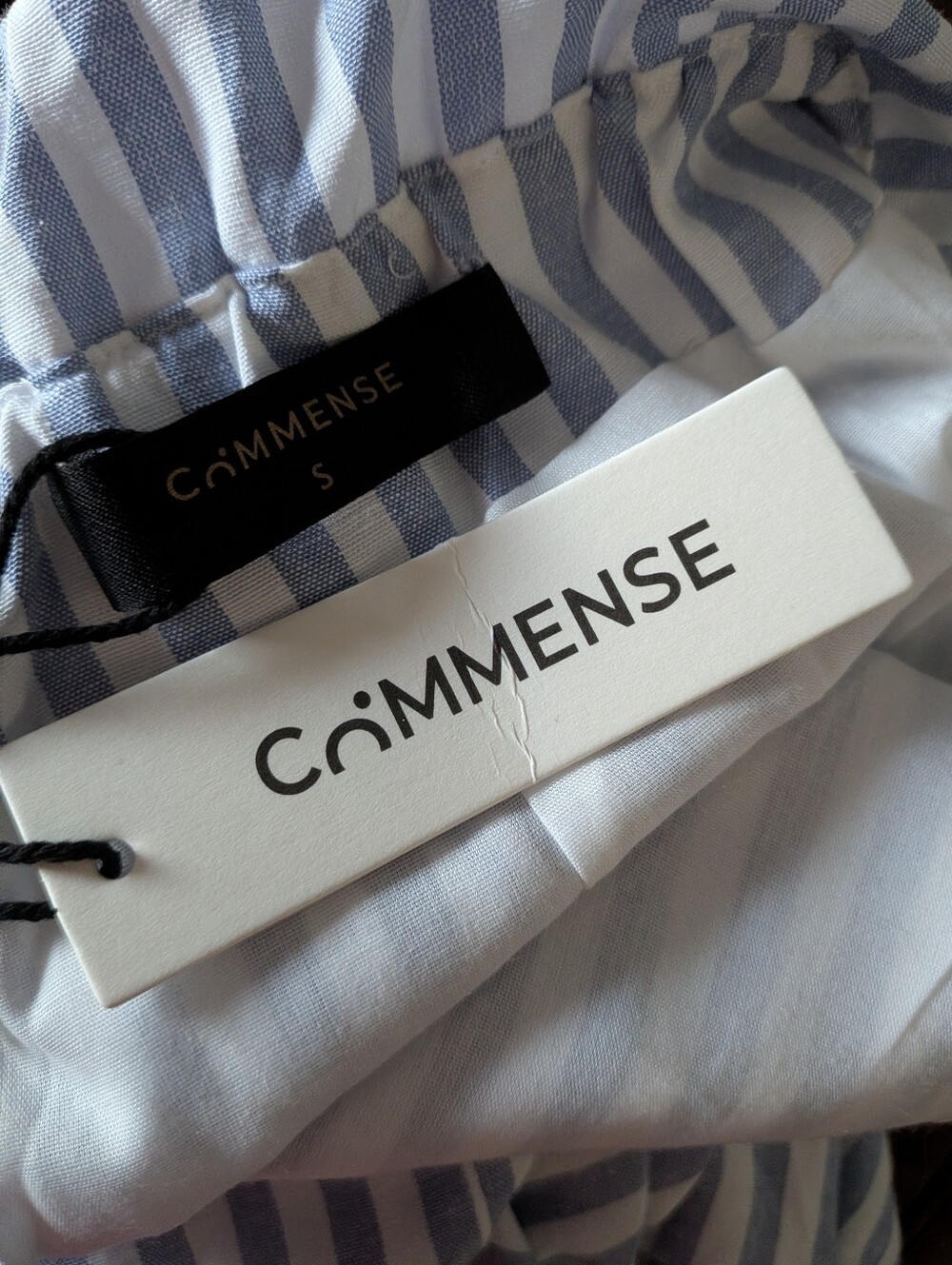 Commense Halter Tie Front Striped Romper - Picture 6 of 13